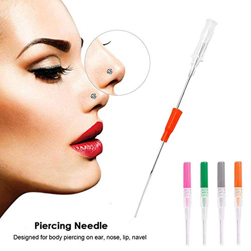 Nose Septum Ear Body Piercing Needles/IV Catheter Needles-Beach Body Art Supply IV Needle Piercing Needles Kit Piercing IV Needles With Catheter Body Piercing Needle IV Kit 14G Gauge 10Pcs