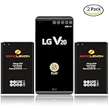 ZeroLemon LG V20 3200mah Battery, LG BL-44e1F Replacement 3200mah Slim Battery for LG V20 Cell Phone - 2-Pack