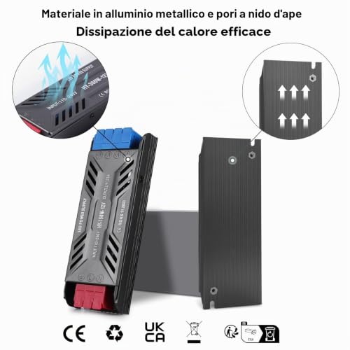 Transformador 220 V to 24 V, BRIMETI Fuente Alimentacion 24 V 100 W 4.2 A LED Driver, Ultra Up 220 V to 24 V DC Driver de Bajo Tensión Controlador LED Voltaje Constante