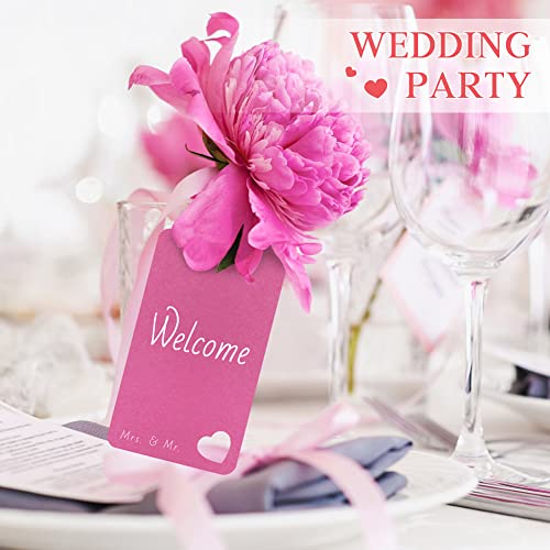 HAKACC 200 PCS Colour Gift Tags Set, Red Pink White Hanging Tags Labels with String, Heart Hole Punch for Gifts Arts and Crafts Wedding Birthday Holiday