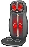 Zyllion ZMA-14-BK FDA Listed Shiatsu Neck & Back Massager Cushion with Heat (Black)- One Year Warranty