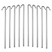 10-Piece Galvanized Steel Tent Pegs - Garden Stakes