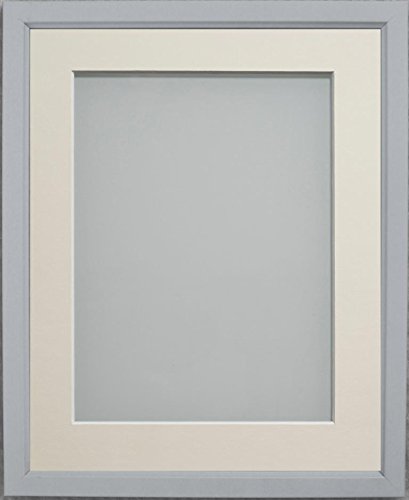 Frame Company Drayton Range 12x10-inch Grey Picture Photo Frame with Ivory Mount For Image Size 8x6-inch