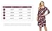 Womens Dresses 3/4 Sleeve Round Neck Floral Casual Swing Midi Dress with Pockets Rose Red M