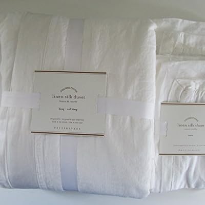 Amazon Com Pottery Barn Linen With Silk Trim Duvet Cover King