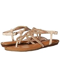 Fergalicious Sandalia plana de zafiro para mujer