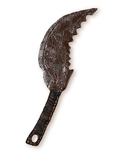 Zombie Killer Sickle Knife Plastic Rusty Weapon Halloween Costume Accessory Prop