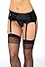 Coquette Women's Darque Pvc Garter Belt, Black, Large