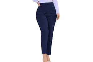 Kubsid Womens Straight Leg Pants 2025 High Waisted Stretchy Business Casual Work Pants Dress Office Trousers with Pockets