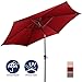 Giantex 9ft Patio Umbrella Outdoor, Market Table Umbrella w/Push Button Tilt and Crank, 180G Polyester Fabric and Sturdy Ribs, Sun Canopy Umbrellas for Patio Garden Beach Deck Pool