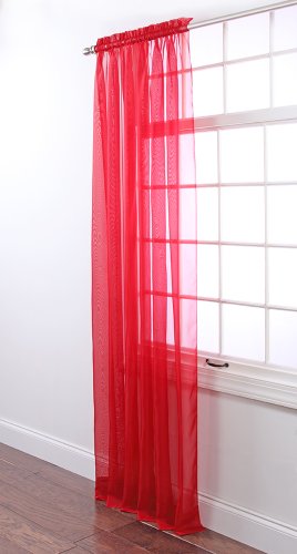 Stylemaster Sheer VoileÂ  Elegance 60" X 63", Panel Ruby