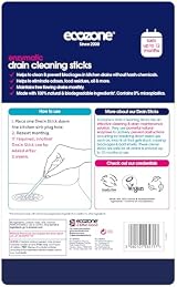EcoZone Drain Sticks Enzymatic Pipe Unblocker 12 x sticks 1 year supply view 2