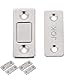 JQK Cabinet Door Magnets, Ultra Thin Magnetic Catch Furniture Latch for Sliding Door Closure Kitchen Cabinet Closer Cupboard(3 Pack), 15 lbs Silver, HCC200-P3