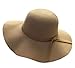 Dealzip Inc Vintage Style Women Lady Wide Brim Imitation Wool Felt Bowler Fedora Cloche Floppy Beach Sun Hat Cap with Lovely Bow Band