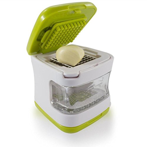 Click Here to See More Images Nesix Garlic Grater, Garlic Press, Grinding Grater, Useful Ginger Grater, Multi-Function Planer Slicer Cutter Kitchen Utensil Tool (Green)