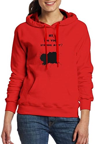 Womens Hi There Is No One And I Wish You Come In Travel Funny Hoodie Sweatshirt Size M Red