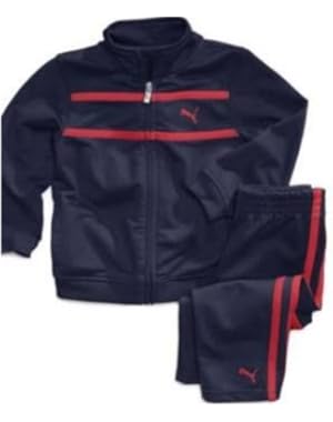 Infant Boys 2 Piece Blue Red Stripe Jacket Pants Set Baby Track Suit