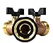 Kasian House Heavy Duty Brass Garden Hose Splitter, Y Valve, 2 Way Connector for Outdoor Faucet, Outside Water Bib Spigot Adapter, Large Comfort Grip Handles, 2 Extra Rubber Washers