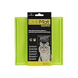 Hyper Pet LickiMat Slow Feeder Cat Mat (Perfect for Cat Food, Cat Treats, Yogurt, Or Peanut Butter -- Fun Alternative to Slow Feeder Cat Bowls,) Green