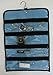 Wander Agio Womens Travel Jewelry Bag Toiletries Organizer Hanging Black Wave Point