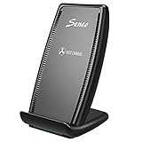 Seneo iPhone X Wireless Charger, UPGRADED Qi Fast Wireless Charger Stand with Fan, Type-C for Galaxy Note 8 S8 S8 Plus S7 S7 Edge S6 Edge Plus Note 5, Standard Charge for iPhone X 8 8 Plus