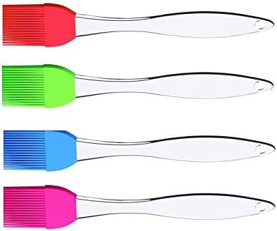 Silicone Basting & Pastry Brushes, Great for BBQ Meat, Cakes – Heatproof, Dishwasher Safe, EASY Clean, Food Grade,soft Heat Resistant Kitchen Utensils Essential Cooking Gadget, Bakeware Tool Set of 4