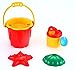 JOYIN Toy Beach Sand Toy Set Including Wheelbarrow, Models and Molds, Bucket, Shovels and Rakes in Reusable Zippered Bag
