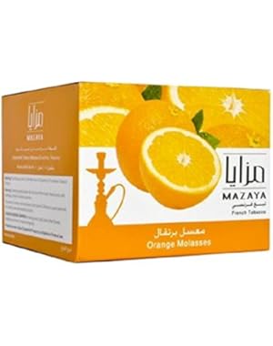 Mazaya Shisha Molasses Premium Flavors 250g For Hookah (Orange)