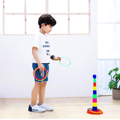 PRALB 18 PCS Plastic Toss Rings Multicolor Toss Rings Random Color Toss Rings for Speed and Agility Practice Games, Carnival, Garden, Backyard, Outdoor Games