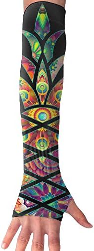 Colorful Pineapple Arm Sleeves Cooling UV Protection Sun Sleeves Hand Cover For Men Women Outdoor Cycling Driving Basketball Football Sports