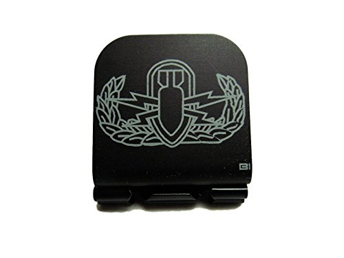 EOD Badge Laser Etched Hat Clip Black