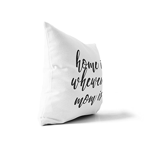 image for Anna Flora | Home Is Wherever Mom Is Pillow Cover| Home Décor | Beddi