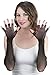 ToBeInStyle Women’s Fishnet Lace Trim Full Arm Length Novelty Gloves Arm Warmers - OS - Black