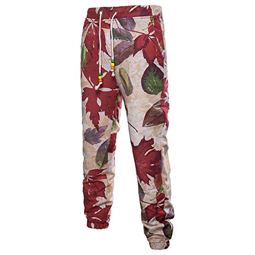 LISTHA Linen Men Top and Pants Suit Floral Long Sleeve Shirt Business Fit Blouse