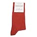 ZAKIRA Finest Combed Cotton Dress Socks in Plain Vivid Colours for Men, Women, 7-12 (US), Red