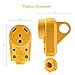 SnowyFox RV 30 Amp Female Replacement Plug - Heavy Duty 30 Amp RV Plug Receptacle with Ergonomic Handle, Designed to Accommodate Wire