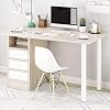 hmercy Computer Desk with 3 Drawers – Home Office Desk 39’’ Simple Writing Study Table with Storage Cabinet Modern Small…