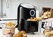 Gourmia GAF365 2.2 Qt Digital Air Fryer - Oil Free Healthy Cooking - 1 Touch Simple Settings - Sleek Compact Design - Removal Basket - Free Recipe Book Included