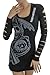 Sons of Anarchy Reaper Long Sleeve Laser Cut Juniors Black T-Shirt | XL