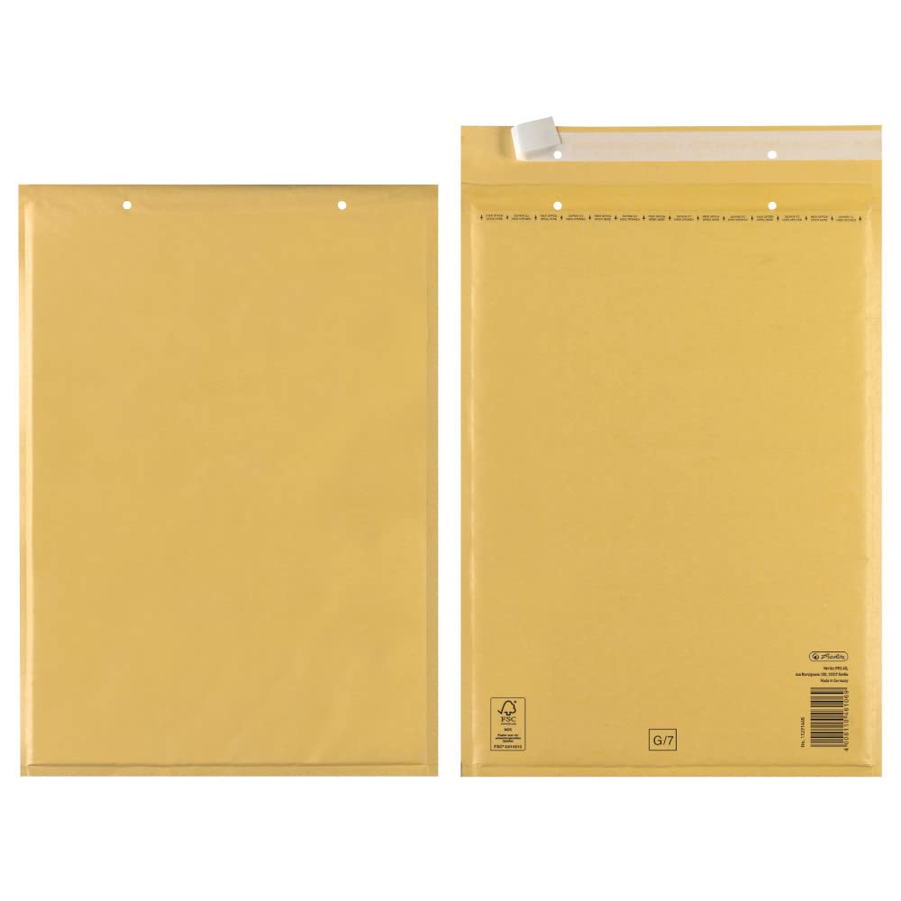 Herlitz Peel and Seal Protective Bag G - Brown (10 Pieces)
