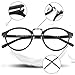 LifeArt Blue Light Blocking Glasses, Anti Eyestrain, Computer Reading Glasses, Gaming Glasses, TV Glasses for Women Men, Anti Glare (Black, No Magnification)