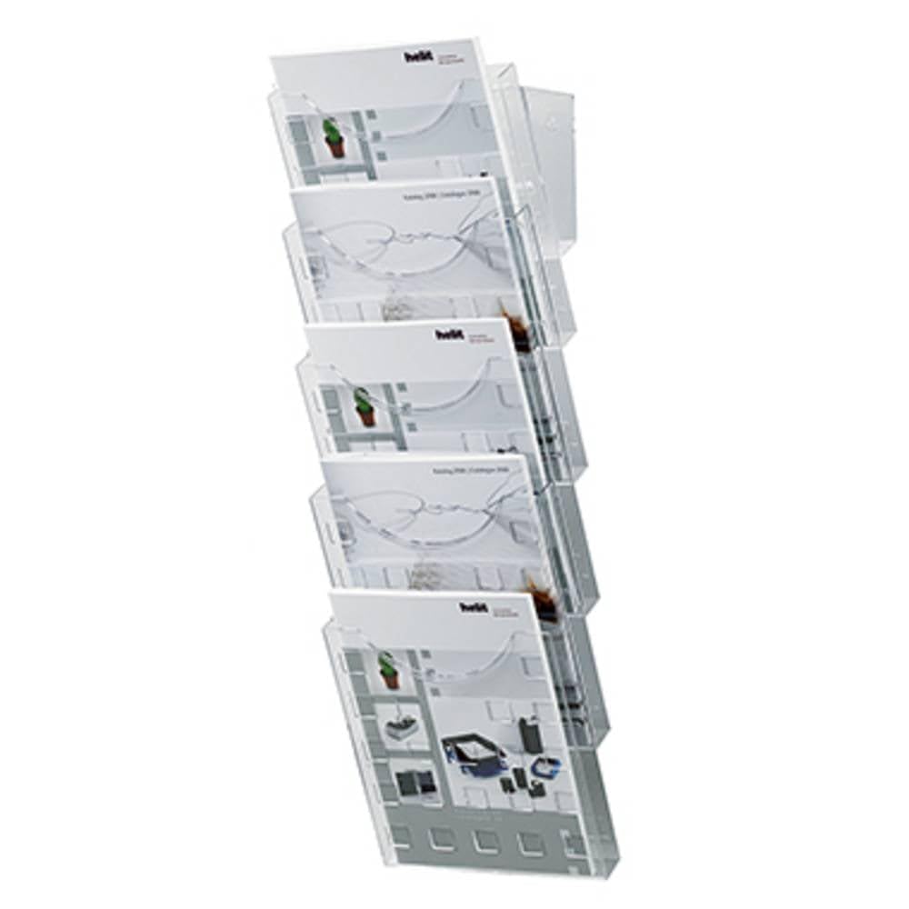 Helit H61031 A4 Wall Mounted 5 Pocket Literature Display