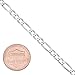 4mm Solid .925 Sterling Silver Flat Figaro Chain Necklace, 22 inches