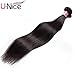 UNice Hair Icenu Series 8A Brazilian Straight Virgin Hair 1 Bundle Unprocessed Human Hair Extensions Weave Natural Color (20, #1B color)