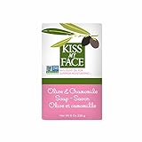 Kiss My Face Moisturizing Bar Soap, Olive and Chamomile, 8 oz Bars, (pack of 8)