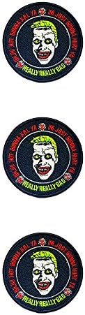 Application Classic DC Comics Jay Leto Joker Cosplay Badge Embroidered Iron or Sewn-On Applique Patch 3-Pack Gift Set