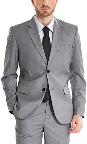 CMDC Men's New Casual Slim Fit Skinny dress Vest Business Suits Three-piece D163£¨Grey,44 Regular£