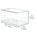 mDesign Stackable Plastic Closet Storage Container Bin Box with Hinge Lid for Organizing Shoes, Booties, Pumps, Sandals, Wedges, Flats, Heels - Lumiere Collection - 4 Pack - Clear