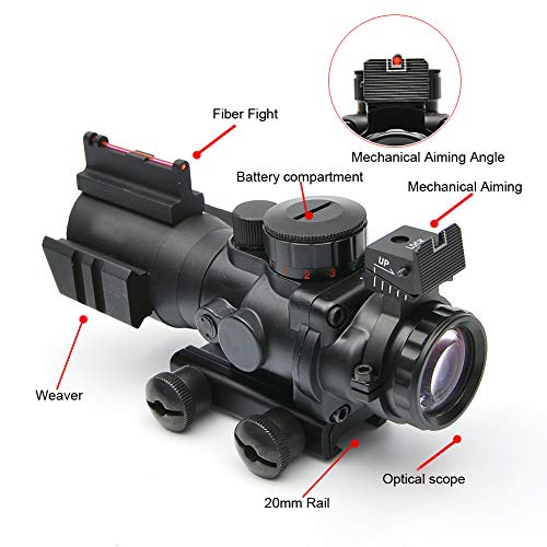 Rifle Scope for 4X Hunting Tactical Optics Shoot Gun Sights and Low Light Situation Night Vision