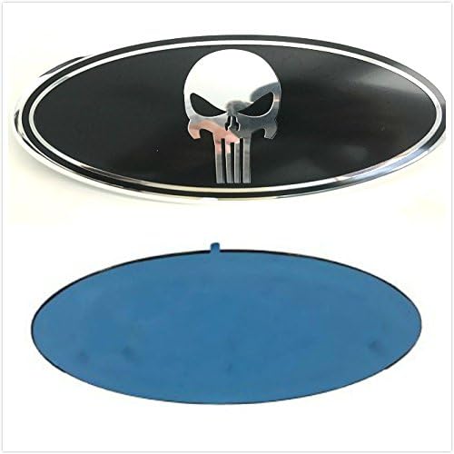 Attaco F-7SKB Punisher Style ESCAPE EXCURSION EXPEDITION FREESTYLE F-150 F-250 F350 Rear OVAL EMBLEM FRONT GRILLE Tailgate 7 inch Badge For FORD